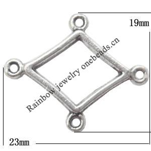Connector Lead-Free Zinc Alloy Jewelry Findings，23x19mm hole=1mm Sold per pkg of 600