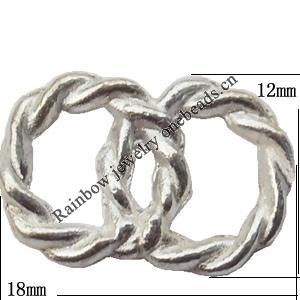 Connector Lead-Free Zinc Alloy Jewelry Findings，18x12mm hole=4mm Sold per pkg of 500