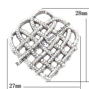 Connector Lead-Free Zinc Alloy Jewelry Findings，27x28mm hole=2mm Sold per pkg of 300