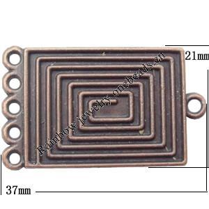 Connector Lead-Free Zinc Alloy Jewelry Findings，21x37mm hole=1mm Sold per pkg of 200