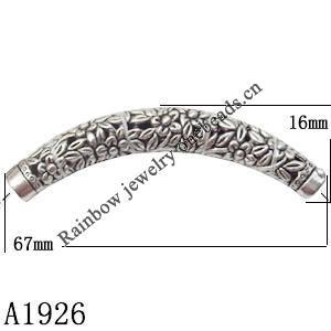 Connector Lead-Free Zinc Alloy Jewelry Findings，67x16mm hole=5mm Sold per pkg of 60