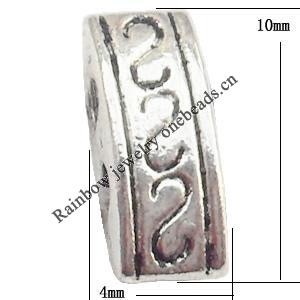 Connector Lead-Free Zinc Alloy Jewelry Findings 4x10mm hole=1mm Sold per pkg of 2000