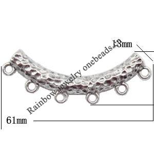 Connector Lead-Free Zinc Alloy Jewelry Findings 61x13mm hole=3mm Sold per pkg of 30