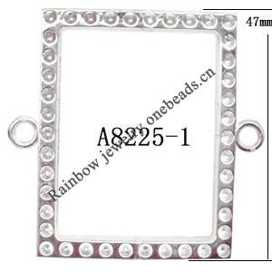 Connector Lead-Free Zinc Alloy Jewelry Findings 47x47mm hole=3mm Sold per pkg of 20