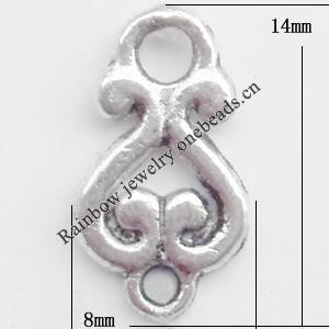 Connector Lead-Free Zinc Alloy Jewelry Findings 8x14mm hole=1mm Sold per pkg of 1500