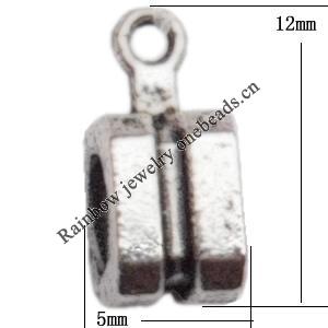 Connector Lead-Free Zinc Alloy Jewelry Findings 5x12mm big hole=4.5mm,small hole=1mm Sold by KG