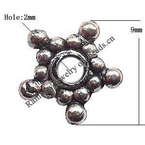 Spacer  Lead-Free Zinc Alloy Jewelry Findings，9mm hole=2mm Sold per pkg of 3000