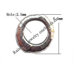 Spacer  Lead-Free Zinc Alloy Jewelry Findings，4.5mm hole=2.5mm Sold per pkg of 4500
