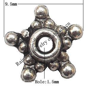 Spacer  Lead-Free Zinc Alloy Jewelry Findings，9.5mm hole=2mm Sold per pkg of 2000
