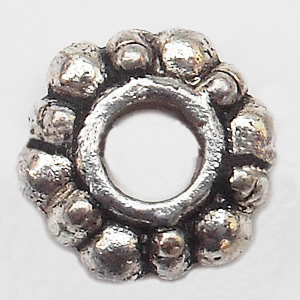 Spacer  Lead-Free Zinc Alloy Jewelry Findings，7mm hole=2mm Sold per pkg of 2000