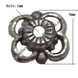 Spacer  Lead-Free Zinc Alloy Jewelry Findings，9x9mm hole=1mm Sold per pkg of 1500