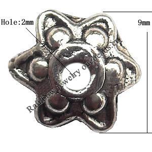 Spacer  Lead-Free Zinc Alloy Jewelry Findings，9mm hole=2mm Sold per pkg of 800