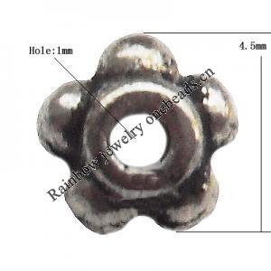Spacer  Lead-Free Zinc Alloy Jewelry Findings，4.5mm hole=1mm Sold per pkg of 6000