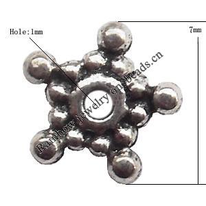 Spacer  Lead-Free Zinc Alloy Jewelry Findings，7mm hole=1mm Sold per pkg of 5000