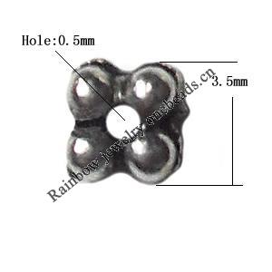Spacer  Lead-Free Zinc Alloy Jewelry Findings，3.5mm hole=0.5mm Sold per pkg of 10000