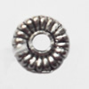 Spacer  Lead-Free Zinc Alloy Jewelry Findings，5mm hole=1mm Sold per pkg of 8000