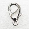 Iron Lobster Clasp, Plumbum black 16x9mm, Hole:Approx 1mm, Sold by Group ( Stock: 1 Group )