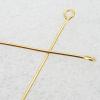 Iron Jewelry Eyepins Gold color 50mm, Sold by Group ( Stock: 1 Group )