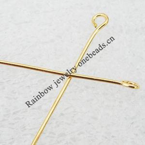 Iron Jewelry Eyepins Gold color 50mm, Sold by Group ( Stock: 1 Group )