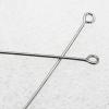 Iron Jewelry Eyepins Nickel-free & Lead-free Plumbum black 50mm, Sold by Group ( Stock: 1 Group )