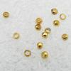 Copper/Brass Spacer Beads, Gold color Round, 2mm, Sold by Group ( Stock: 1 Group )