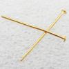 Iron Jewelry Headpins Gold color 24mm, Sold by Group ( Stock: 1 Group )