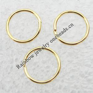 Iron Jumprings Close Lead-free Gold color 0.7x8mm Sold by Group ( Stock: 1 Group )