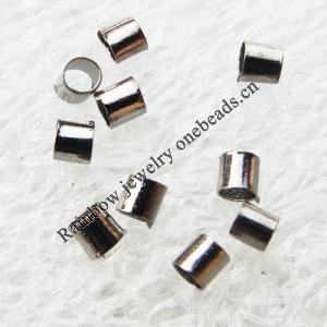 Iron Jewelry Finding, Spacer tube Plumbum black 2x2mm, Sold by Group ( Stock: 1 Group )