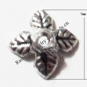 Bead cap Zinc alloy Jewelry Finding Lead-Free 7mm Sold per pkg of 5000