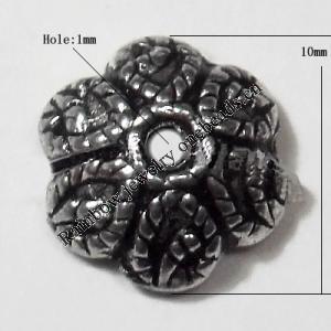 Bead cap Zinc alloy Jewelry Finding Lead-Free 10mm hole=1mm Sold per pkg of 800