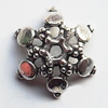 Bead cap Zinc alloy Jewelry Finding Lead-Free 12mm hole=1.5mm Sold per pkg of 1000