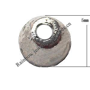 Bead cap Zinc alloy Jewelry Finding Lead-Free 5mm Sold per pkg of 4500