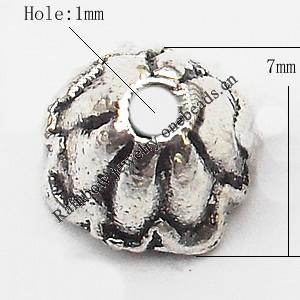 Bead cap Zinc alloy Jewelry Finding Lead-Free 5x7mm hole=1mm Sold per pkg of 2000