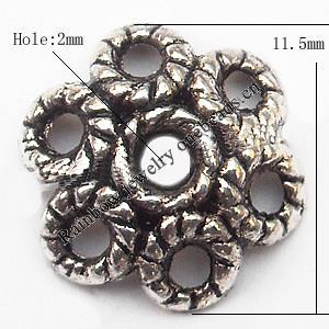 Bead cap Zinc alloy Jewelry Finding Lead-Free 11.5mm hole=2mm Sold per pkg of 700