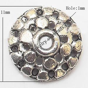 Bead cap Zinc alloy Jewelry Finding Lead-Free 11mm hole=1mm Sold per pkg of 1000