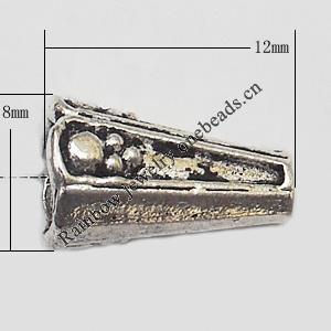 Bead cap Zinc alloy Jewelry Finding Lead-Free 12x8mm hole=1mm Sold per pkg of 500