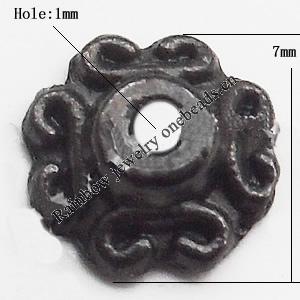 Bead cap Zinc alloy Jewelry Finding Lead-Free 7x7mm hole=1mm Sold per pkg of 4000
