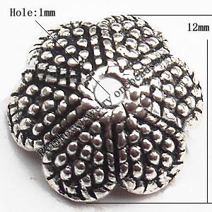 Bead cap Zinc alloy Jewelry Finding Lead-Free 12mm hole=1mm Sold per pkg of 600