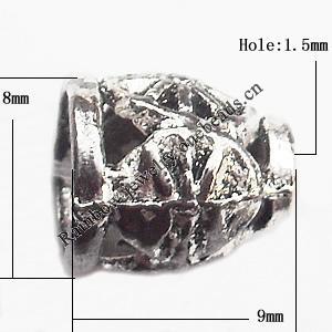 Bead cap Zinc alloy Jewelry Finding Lead-Free 8x9mm hole=1.5mm Sold per pkg of 600