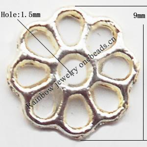 Bead cap Zinc alloy Jewelry Finding Lead-Free 9mm hole=1.5mm Sold per pkg of 3000