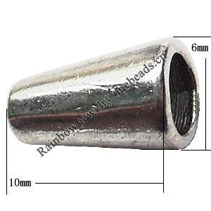 Bead Cap Zinc alloy Jewelry Finding Lead-Free 10x6mm hole=1mm Sold per pkg of 1000