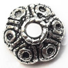 Bead Cap Zinc alloy Jewelry Finding Lead-Free 8mm hole=1mm Sold per pkg of 1500