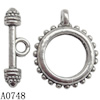 Clasp Zinc alloy Jewelry Finding, Lead-Free Ring 18x22mm Stick 6x21mm, Sold by KG