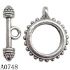 Clasp Zinc alloy Jewelry Finding, Lead-Free Ring 18x22mm Stick 6x21mm, Sold by KG