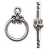 Clasp Zinc alloy Jewelry Finding, Lead-Free Ring 14x20mm Stick 7x26mm, Sold by KG