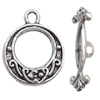 Clasp Zinc alloy Jewelry Finding, Lead-Free Ring 15x19mm Stick 21x5mm, Sold by KG