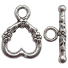 Clasp Zinc alloy Jewelry Finding, Lead-Free Ring 14x18mm Stick 20x8mm, Sold by KG