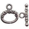 Clasp Zinc alloy Jewelry Finding, Lead-Free Ring 15x18mm Stick 7x21mm, Sold by KG