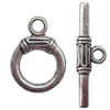 Clasp Zinc alloy Jewelry Finding, Lead-Free Ring 20x14mm Stick 27x7mm, Sold by KG