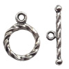 Clasp Zinc alloy Jewelry Finding, Lead-Free Ring 11x15mm Stick 4x18mm, Sold by KG